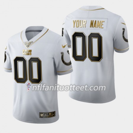 Miesten Indianapolis Colts NFL Pelipaita Custom Nike Valkoinen Golden Edition 100th
